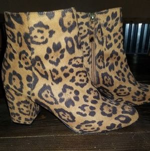 Leopard booties size 10